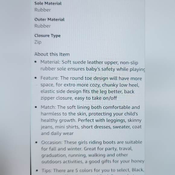 NIB FAUX SUEDE CHELSEA BOOTS CHUNKY LOW HEEL BACK ZIP RIDING BOOTS GIRLS… - Picture 10 of 16